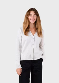 Klitmoller Collective Strick-Wilma knit cardigan - Pastel grey Black