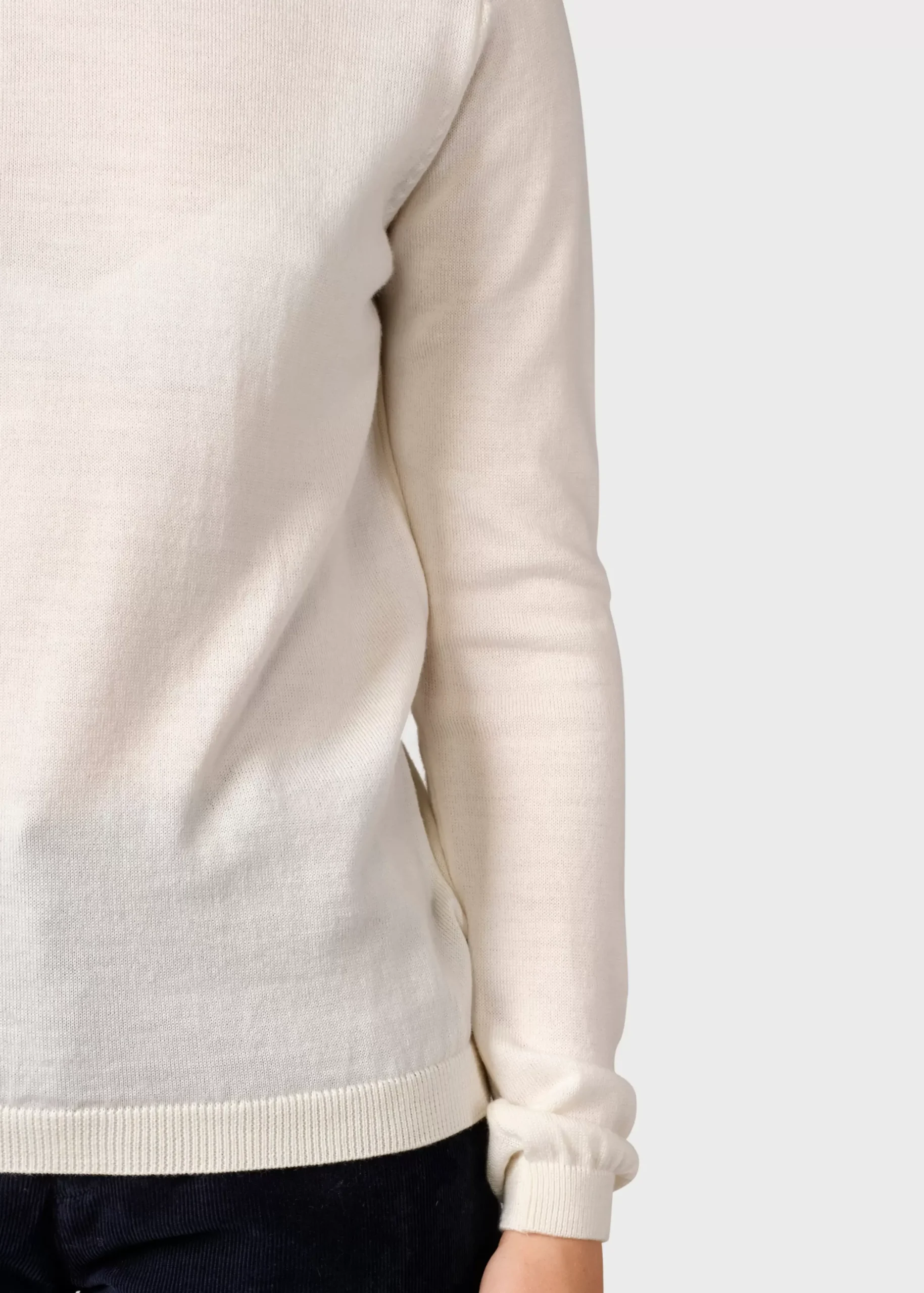 Klitmoller Collective Strick-Womens basic merino knit - Cream Ocean