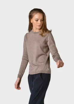 Klitmoller Collective Strick-Womens basic merino knit - Pastel grey Ocean