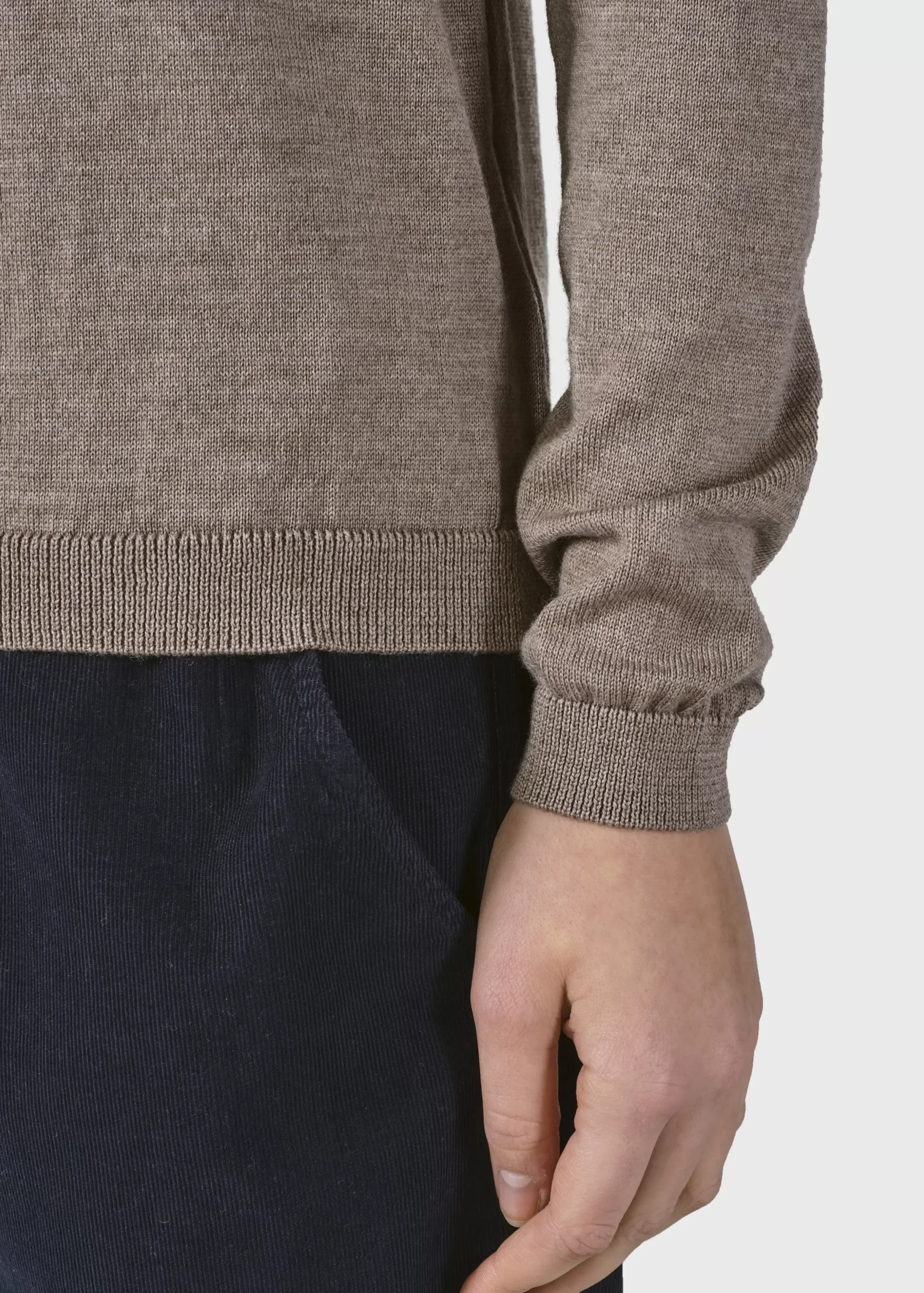 Klitmoller Collective Strick-Womens basic merino knit - Pastel grey Ocean