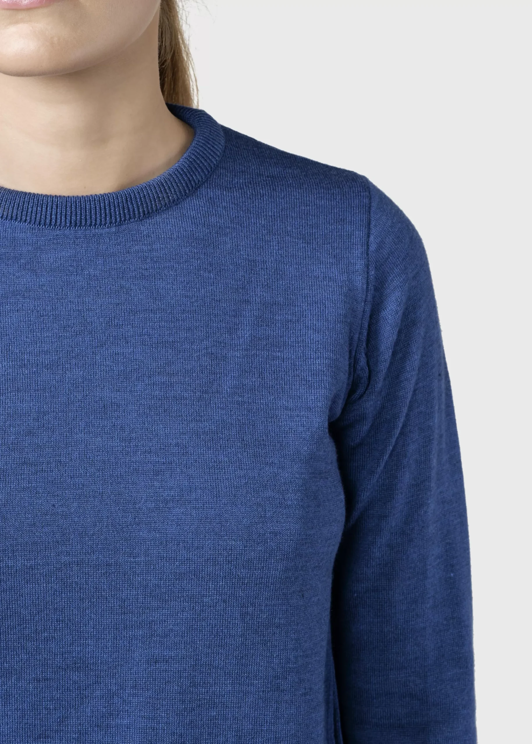 Klitmoller Collective Strick-Womens basic merino knit - Navy Ocean