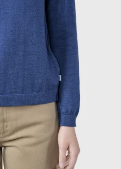 Klitmoller Collective Strick-Womens basic merino knit - Navy Ocean
