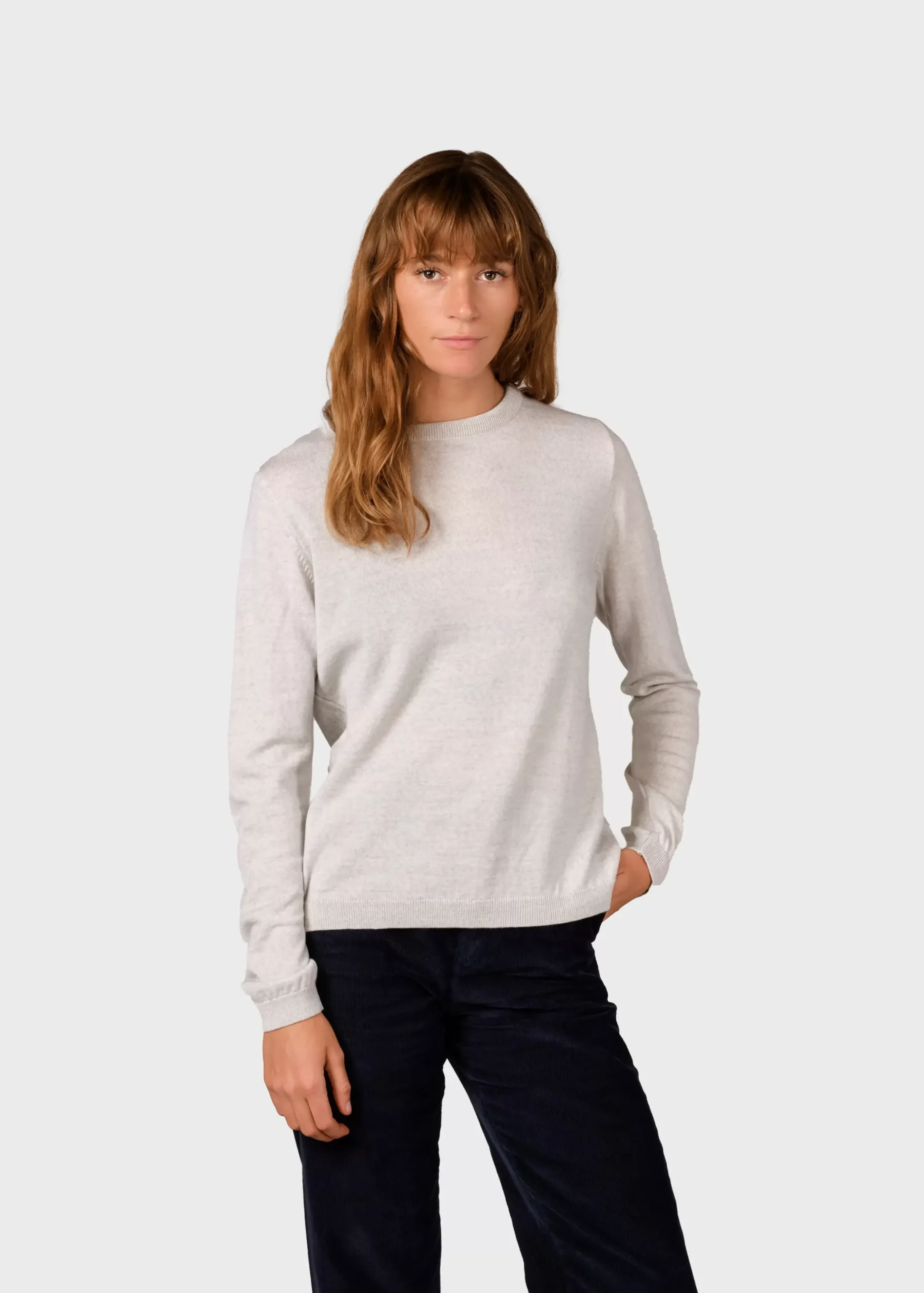 Klitmoller Collective Strick-Womens basic merino knit - Ocean