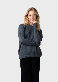 Klitmoller Collective Strick-Womens basic merino knit - Sand Ocean