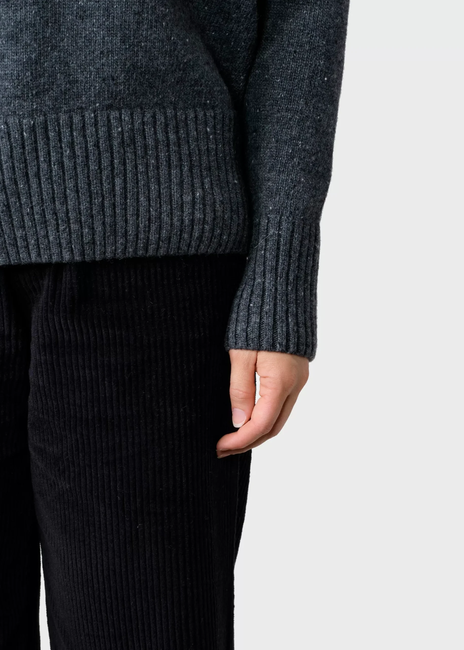 Klitmoller Collective Strick-Womens basic merino knit - Sand Ocean