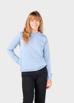 Klitmoller Collective Strick-Womens basic merino knit - Light blue Ocean