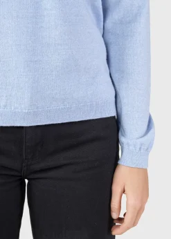 Klitmoller Collective Strick-Womens basic merino knit - Light blue Ocean