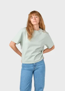 Klitmoller Collective T-shirts-Womens boxy tee - Sage White