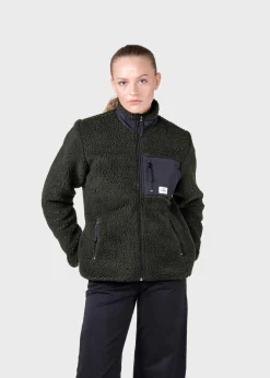 Klitmoller Collective Jacken-Womens fleece jacket - Olive