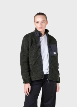 Klitmoller Collective Jacken-Womens fleece jacket - Olive
