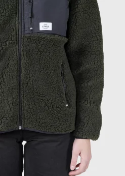 Klitmoller Collective Jacken-Womens fleece jacket - Olive