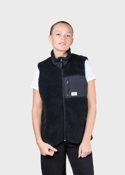 Klitmoller Collective Jacken-Womens fleece vest - Black