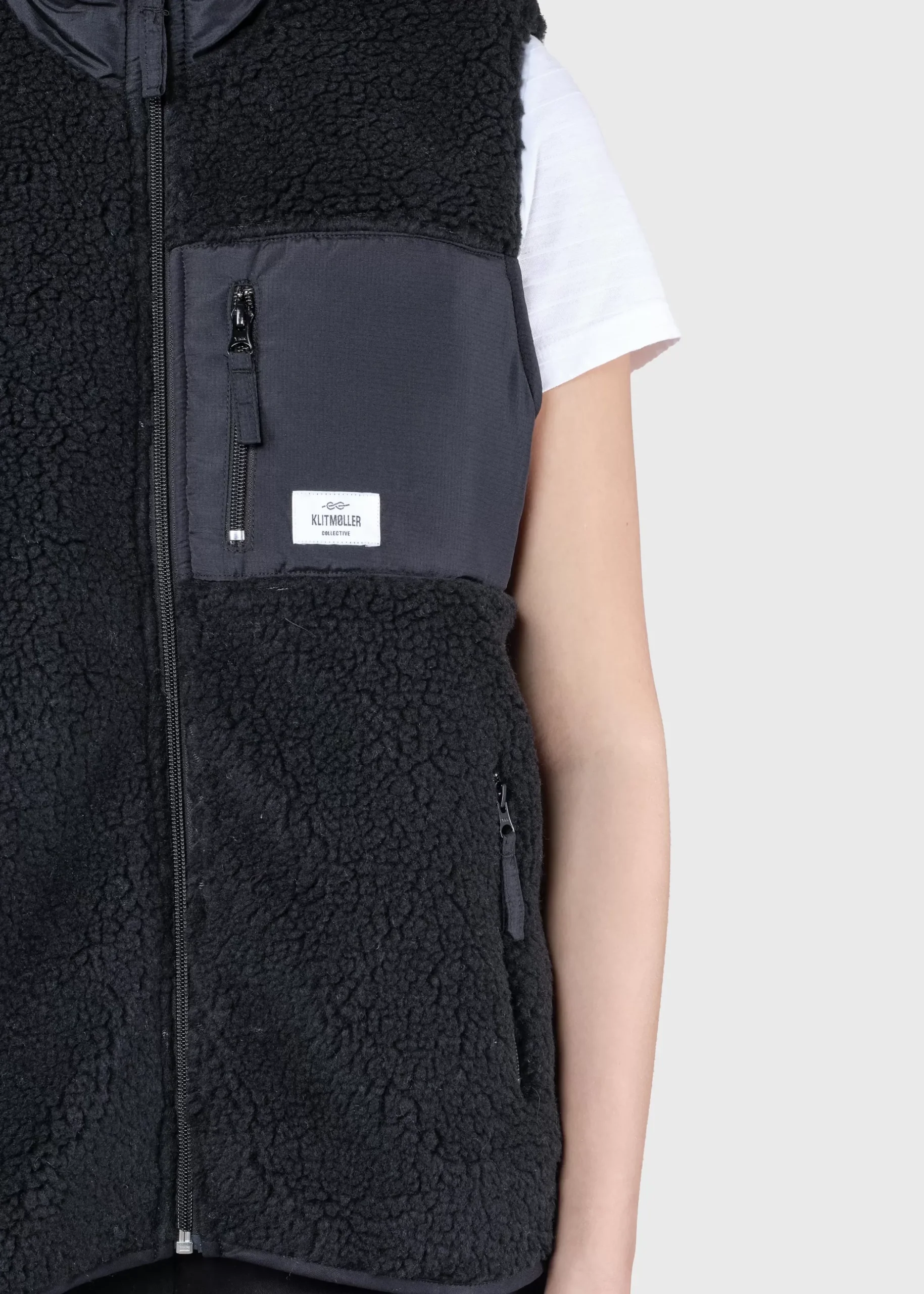 Klitmoller Collective Jacken-Womens fleece vest - Black
