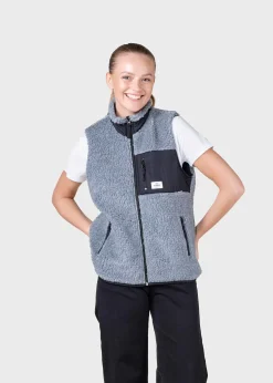 Klitmoller Collective Jacken-Womens fleece vest - Pastel grey Black
