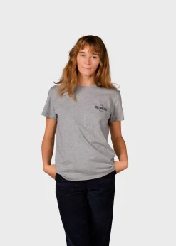 Klitmoller Collective T-shirts-Womens small logo tee - Grey melange Black