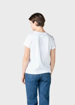 Klitmoller Collective T-shirts-Womens small logo tee - White Black