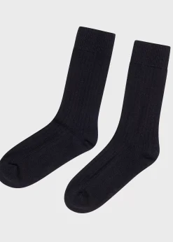 Klitmoller Collective Accessories-Wool sock - Black Navy