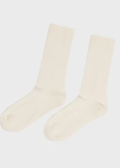 Klitmoller Collective Accessories-Wool sock - Cream Navy
